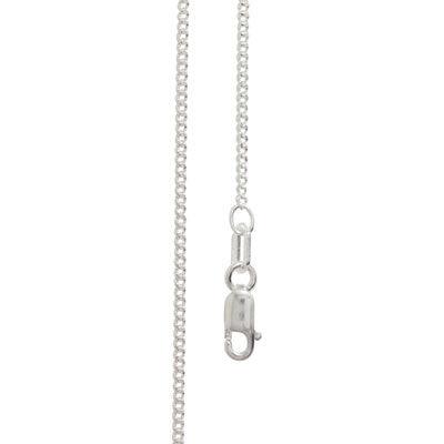 Light Silver Curb Link Chain - 45 cm