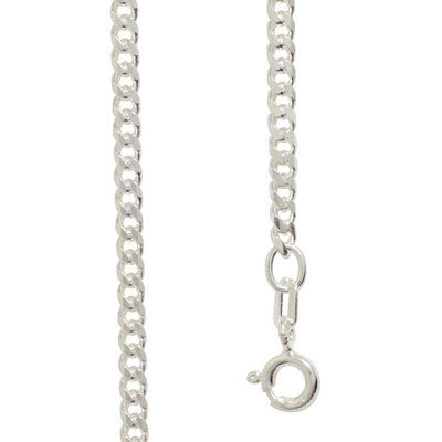 Sterling Silver curb link necklace 40 cm