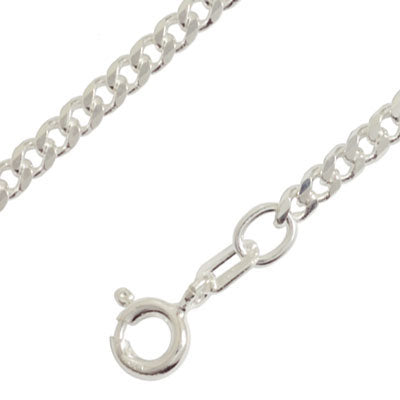 Sterling Silver curb link necklace 40 cm