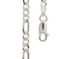 Sterling Silver Figaro link necklace 40 cm