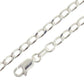 Silver Curb Link Necklace - 45 cm