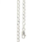 Silver Curb Link Necklace - 45 cm