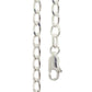 Silver Curb Link Necklace - 45 cm