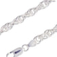 Sterling Silver double curb necklace 40 cm