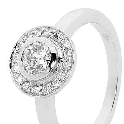 18 Carat White Gold Engagement Ring - Bridal - 3/4 Carat