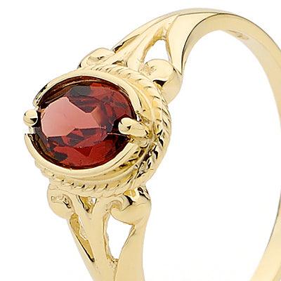 Antique Look Garnet Ring