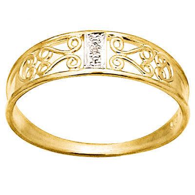 Diamond Set Filigree Ring