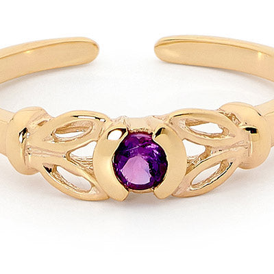 Purple Zirconia Toe Ring