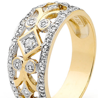 Right Hand Ring with Diamonds-