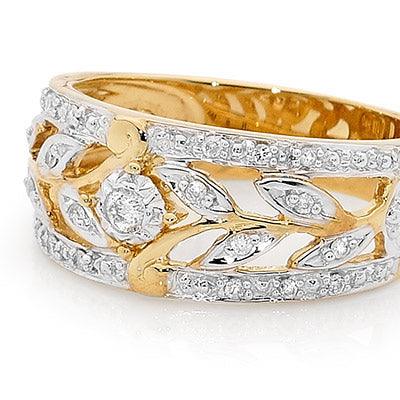 Baroque style Diamond ring