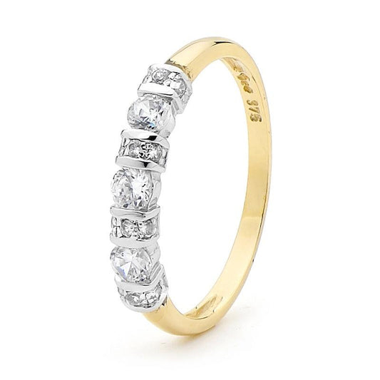 Sparkling Cubic Zirconia Eternity Ring