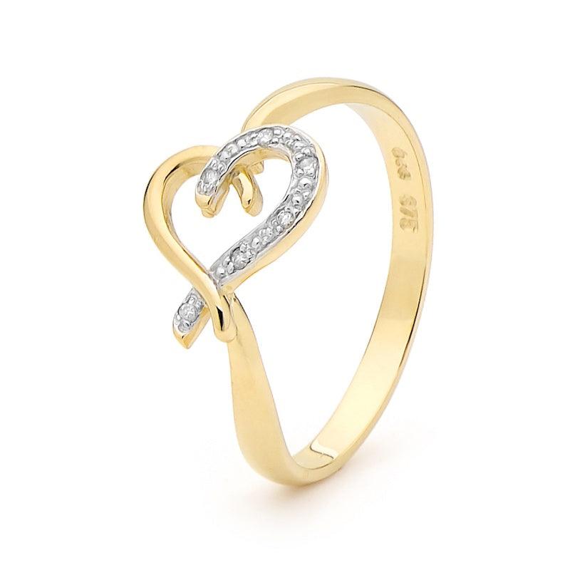 Romantic Diamond Set Gold Ring