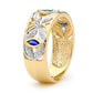 Sapphire Right Hand Ring with Diamonds