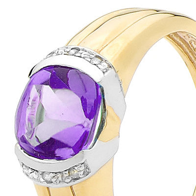 Amethyst and Diamond Dress Ring