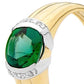 Created Emerald and Diamond Dress Ring (W)