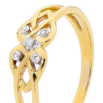 Diamond Infinity Heart Ring