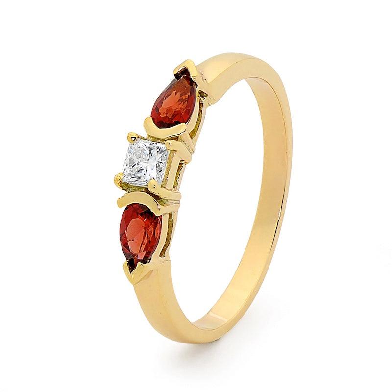 Garnet and Diamond Dress Ring