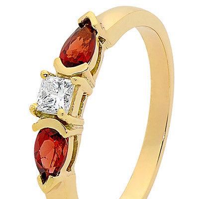 Garnet and Diamond Dress Ring