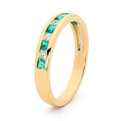 Diamond and Emerald Eternity Ring