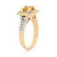 Citrine Coloured Zirconia Dress Ring