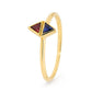 Double Triangle Stacker Ring -Micro Gems