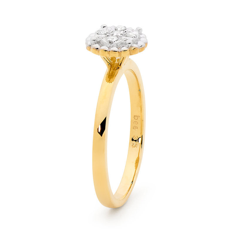 Diamond Set Love Ring