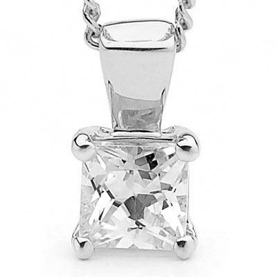 Sterling Silver pendant with Cubic Zirconia