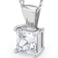 Princess Cut Zirconia Pendant Silver