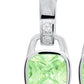 Silver pendant with apple green Cubic Zirconia