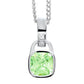 Silver pendant with apple green Cubic Zirconia