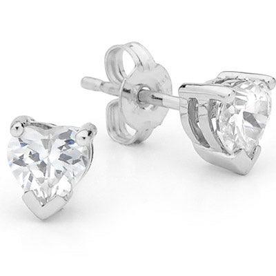 Heart Shaped Cubic Zirconia Earstuds