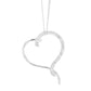 Sterling Silver Heart-Shaped Pendant with Cubic Zirconia