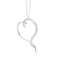 Sterling Silver Heart-Shaped Pendant with Cubic Zirconia