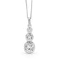 Silver Three Stone CZ pendant