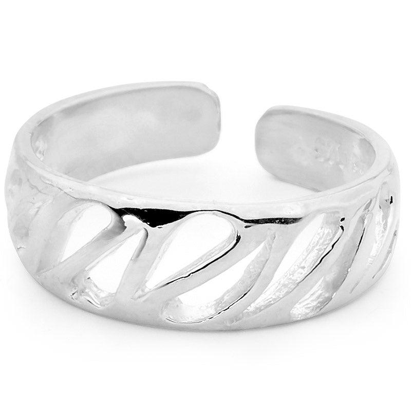 Artistic Design Silver Toe Ring