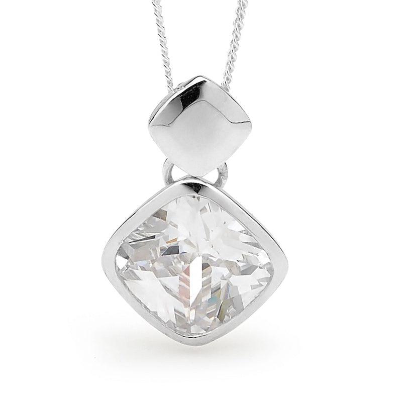 Silver Pendant with Zirconia