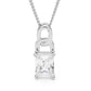 Criss Cut Cubic Zirconia Pendant Silver