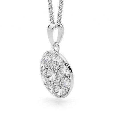 Medallion Pendant Set with Cubic Zirconia