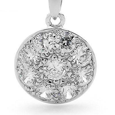 Medallion Pendant Set with Cubic Zirconia