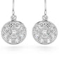 Cubic Zirconia Medallion Earrings