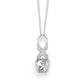 Silver Kiss pendant with Cubic Zirconium