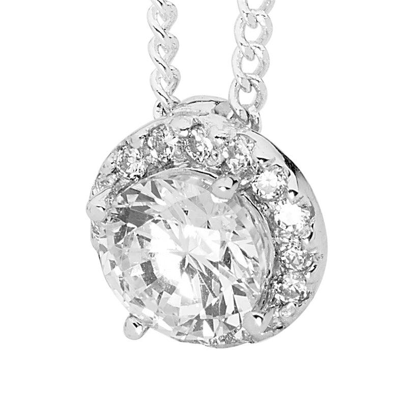 One Carat Size Cubic Zirconia Pendant