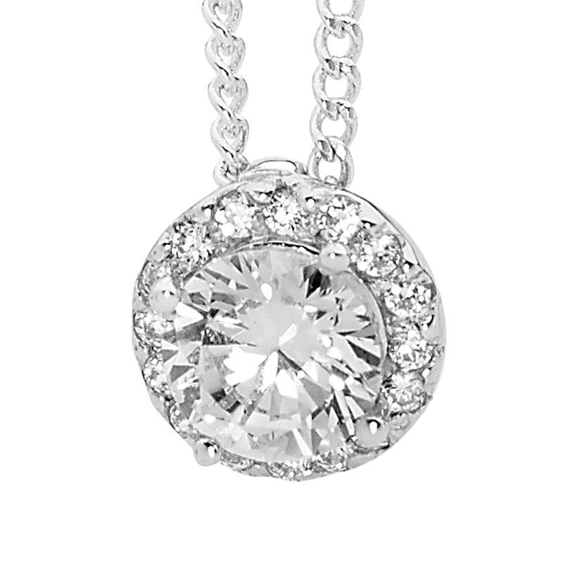 One Carat Size Cubic Zirconia Pendant