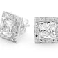 Princess Cut CZ Celebrity Style Earrings