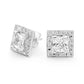 Princess Cut CZ Celebrity Style Earrings