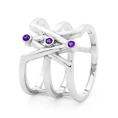 Silver Ring with Amethyst