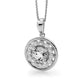 Sterling Silver CZ Halo Cluster Pendant