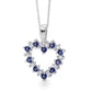 20 Stone Heart Pendant with Sapphire