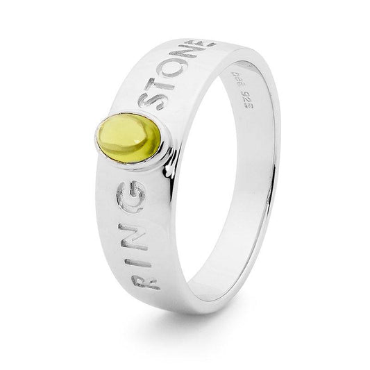 Ring & Stone Mens Oval Peridot