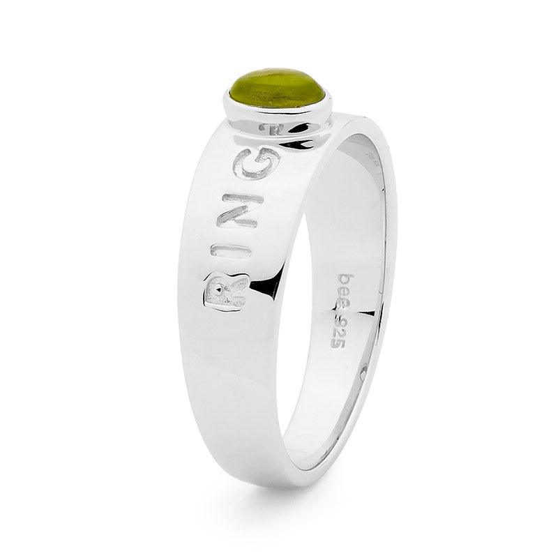 Ring & Stone Mens Oval Peridot